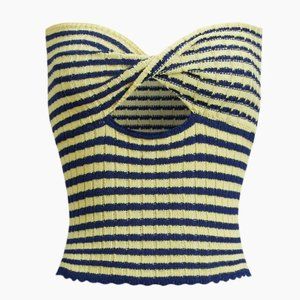 **NEW** Commense Front Twist Keyhole Knit Strapless Tube Top